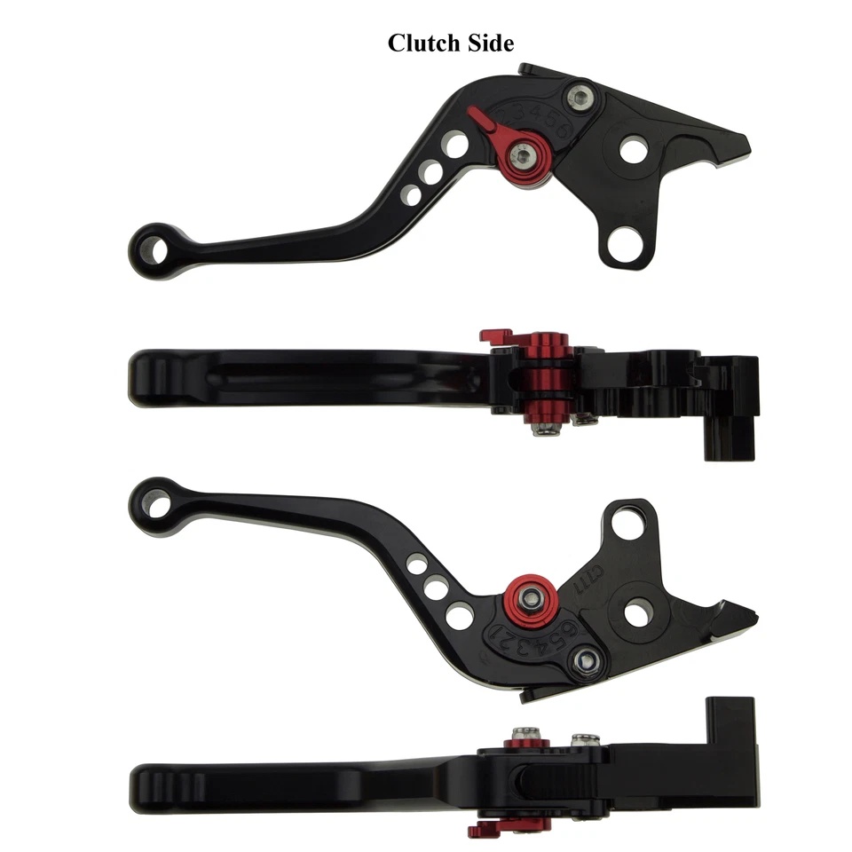 Mão preta para Kawasaki Ninja ZX 9R 1000 CNC alavanca de embreagem de freio curto dedo - Imagem 2 de 4