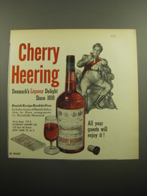 1957 Cherry Heering Liqueur Ad - All your guests will enjoy it