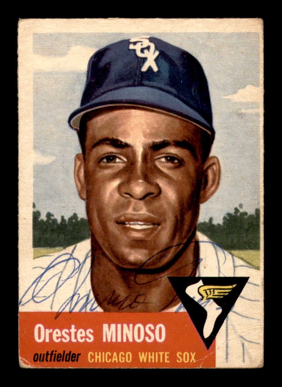1953 Topps #66 Orestes Minnie Minoso GD Chicago White Sox AUTO