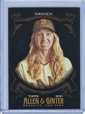 2021 TOPPS ALLEN & GINTER BLACK X ALYSSA NAKKEN ROOKIE CARD # 285
