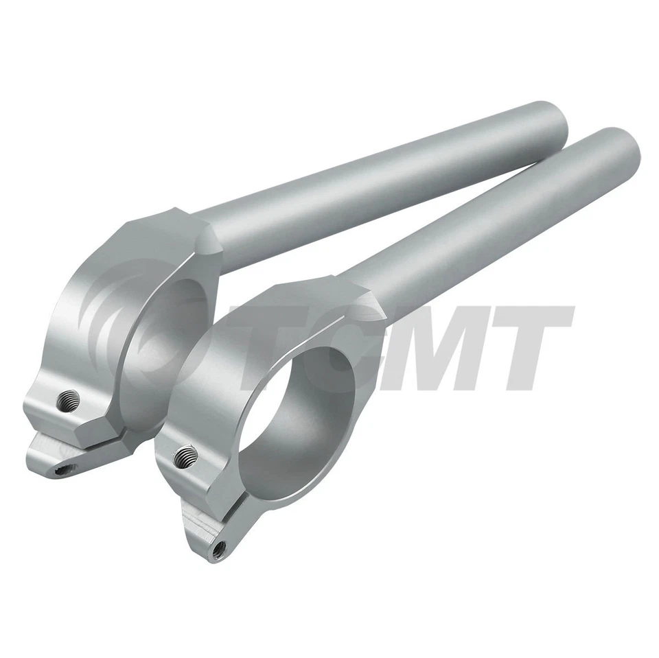 Clip de manillar de 50 mm plateado apto para Yamaha YZF R1 1998-2001 99 2000 Foto 2 de 4
