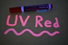 DirectGlow Extra Large Invisible Red UV Blacklight Reactive Ink Marker Pen