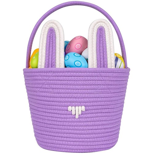 Easter Basket Easter Bunny Basket with Handle Easter Baskets for Kids Baby Gi... - Picture 1 of 5