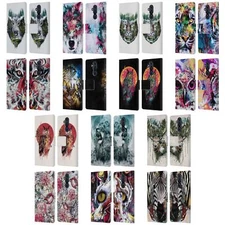 OFFICIAL RIZA PEKER ANIMAL ABSTRACT LEATHER BOOK WALLET CASE FOR NOKIA PHONES