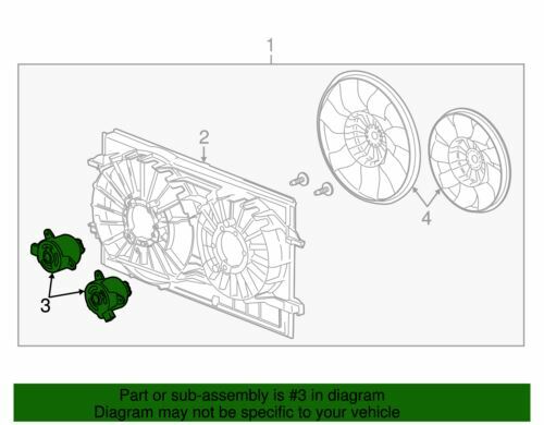 Genuine GM 2004-2012 Chevrolet Pontiac Saturn Engine Cooling Fan Motor 20757663 - Bild 2 von 2