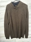 Pendleton Sweater Mens XL Wool Long Sleeve 1/4 Zip Brown Washable Wool