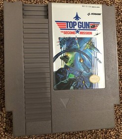 Aut&eacute;ntico carro de trabajo NES Top Gun CIB probado en juego