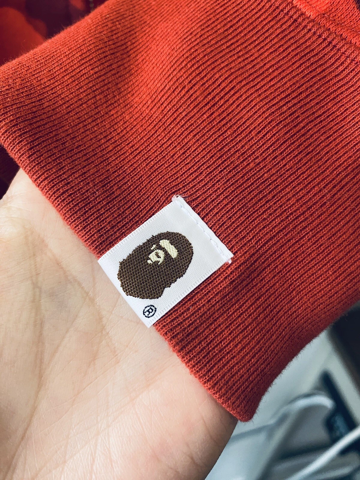 A BATHING APE (BAPE) Felpa BAPE A Bathing Ape rossa mimetica cristallo Swarovski taglia XL edizione limitata