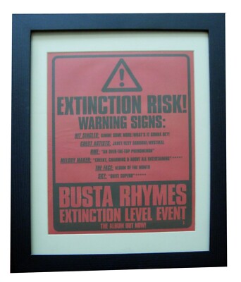 BUSTA RHYMES+Extinction+POSTER+AD+ORIGINAL 1999+QUALITY FRAMED+FAST GLOBAL SHIP
