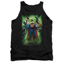 JUSTICE LEAGUE POWER BURST Licensed Adult Men's Graphic Tank Top SM-2XL