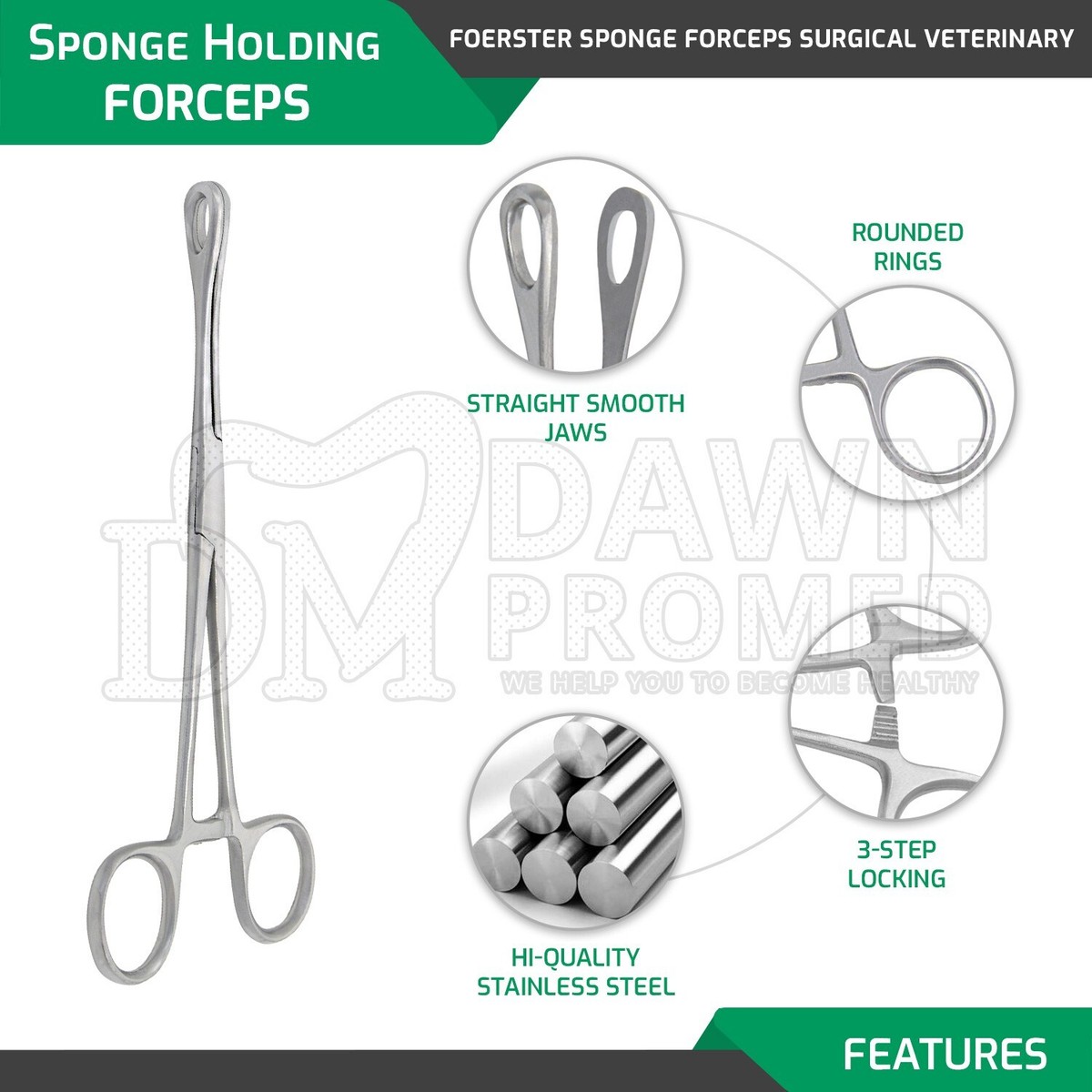 Surginstruments Sponge Forceps – 7