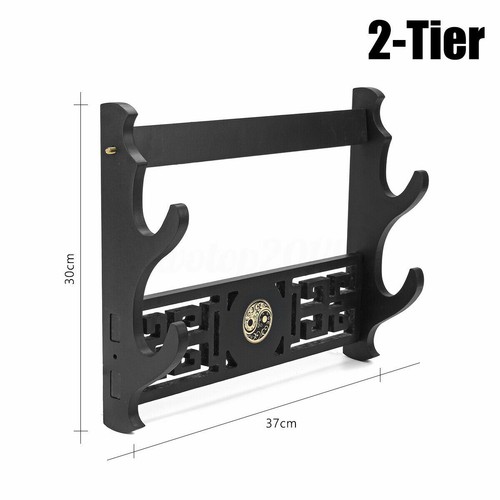 Montaggio Samurai Porta Spada Supporto Katana Tanto Staffa Rack Appendiabiti 1~4 Livelli - Foto 13 di 23