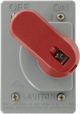 Coperchio Per Interruttore A Levetta Leviton Wetguard, Modello COVER-S, Colore Giallo, Per Correnti Da 15A A 40A