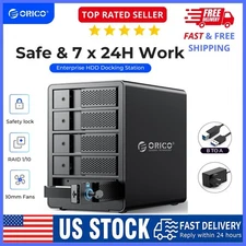 ORICO 5 Bay Raid SATA Hard Drive Enclosure USB 3.0 Docking Station Safety Lock