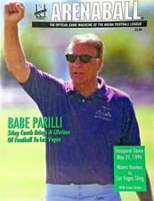 ArenaBall Magazine May 21 1994 Babe Parilli Program Cover On 12x8in Metal Sign