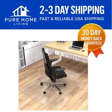 36"x48" Easy Glide Office Chair Mat - Heavy Duty Protection for Hard Floors