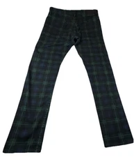 POLO RALPH LAUREN Mens Size 32x31 Sullivan Slim Plaid Blackwatch Tartan Jeans