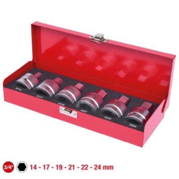 KS Tools Innensechskant KRAFT-BIT-NUSS-SATZ 14-24Mm 3/4 Zoll | 515.0000-image