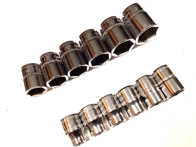 #ad Snap On USA 212FSMY 12 Piece 3 8quot; Drive 6 Point Metric Shallow Socket Set NICE $174.95