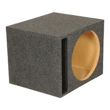 QPower 15" Heavy-Duty Vented Subwoofer Enclosure Woofer Box, Gray Open Box 