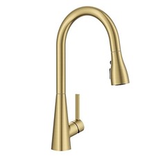 Kitchen Faucet with Pull Down Sprayer High Arc Stainless Steel Gold Classic