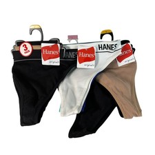 9 Pairs Hanes Originals Women's Thong Underwear Ribbed Seamless Comfort Size L