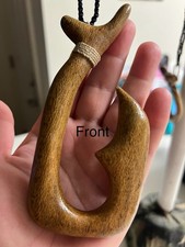 Koa Fish Hook Necklace