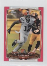 2014 Topps Chrome Mini BCA Pink Refractor 6/25 Josh Gordon #55 h3a