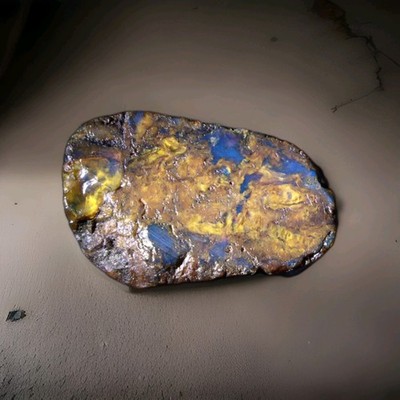Natural Translucent Blue Butterscotch Amber Slab Slice Specimen 50mm 12grams