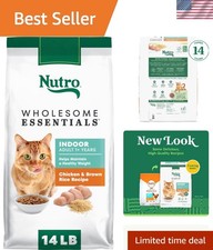 14 lb Wholesome Essentials Dry Cat Food for Adults - Chicken & Brown Rice Recipe 5.32 per pound