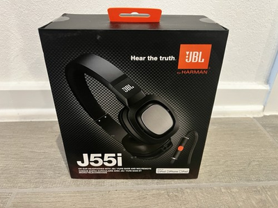 #ad #ad NEW JBL J55i On Ear Headphones Black Mic Remote iPhone iPad 40 mm Drivers Bass $69.00