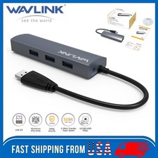 Wavlink USB 3.0 3 Ports Hub with Gigabit Ethernet Adapter for Windows Mac OS