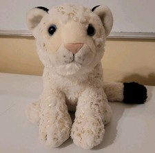 Wild Republic White Snow Leopard Gold Spots Plush Stuffed Animal