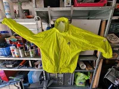 Adidas Regenjacke Laufjacke Windjacke neon gelb