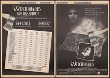 WITCHBOARD - Original 1987 Trade AD / poster _ Tawny Kitaen _ Ouija board/occult