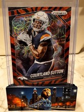 2025 Panini Prizm #163 Courtland Sutton Choice Tiger Stripe