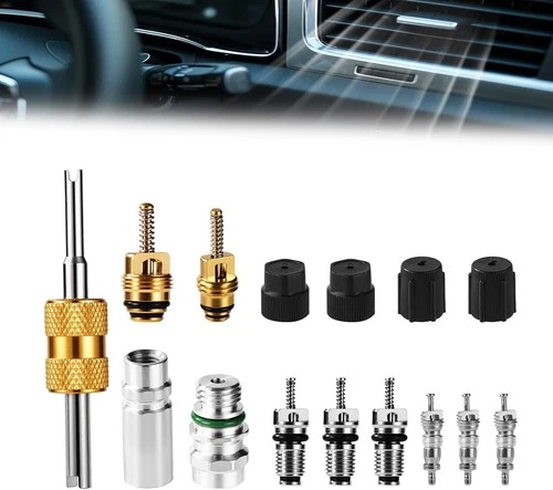 Air Conditioning Valve Core Kit - Car AC R12 R134A Teflon Seal Refrigeration Sch