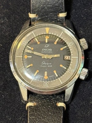1960's Vintage Rare ENICAR Sherpa Super Dive 40mm Tropical Dial
