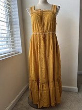 NWT old Navy Women’s XSMALL Golden Yellow Sleeveless Midi Sundress