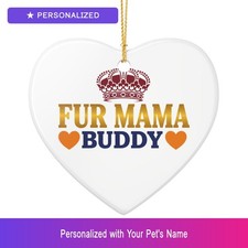 Custom Pet Ornament Personalized Heart Shaped Pet Lover Gift Christmas Tree
