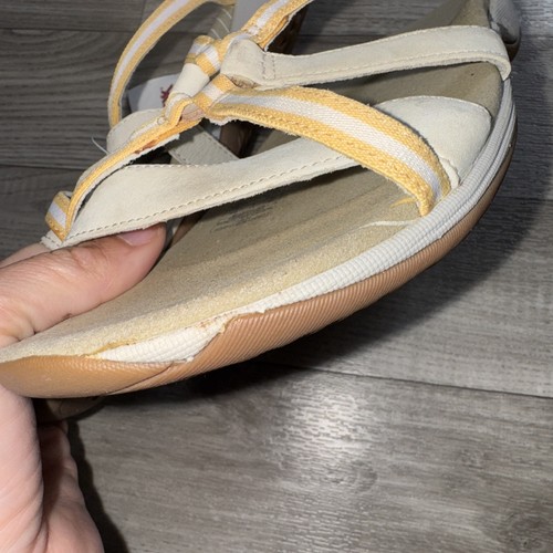 Chaussures sandales femme Merrell pointure 10 jaune camélia beige à enfiler LIRE - Photo 8/15