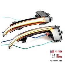 2pcs Dynamic Sequential Blink LED Side Mirror Turn Signal Light Yellow B8.5