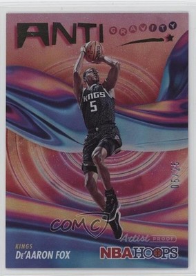 2023-24 Panini NBA Hoops Anti Gravity Artist Proof 5/25 De'Aaron Fox #10 0hl
