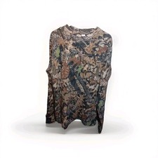 Vtg Mossy Oak Break Up Camouflage Long Sleeve Shirt Mens Tag XL Camo Made In USA
