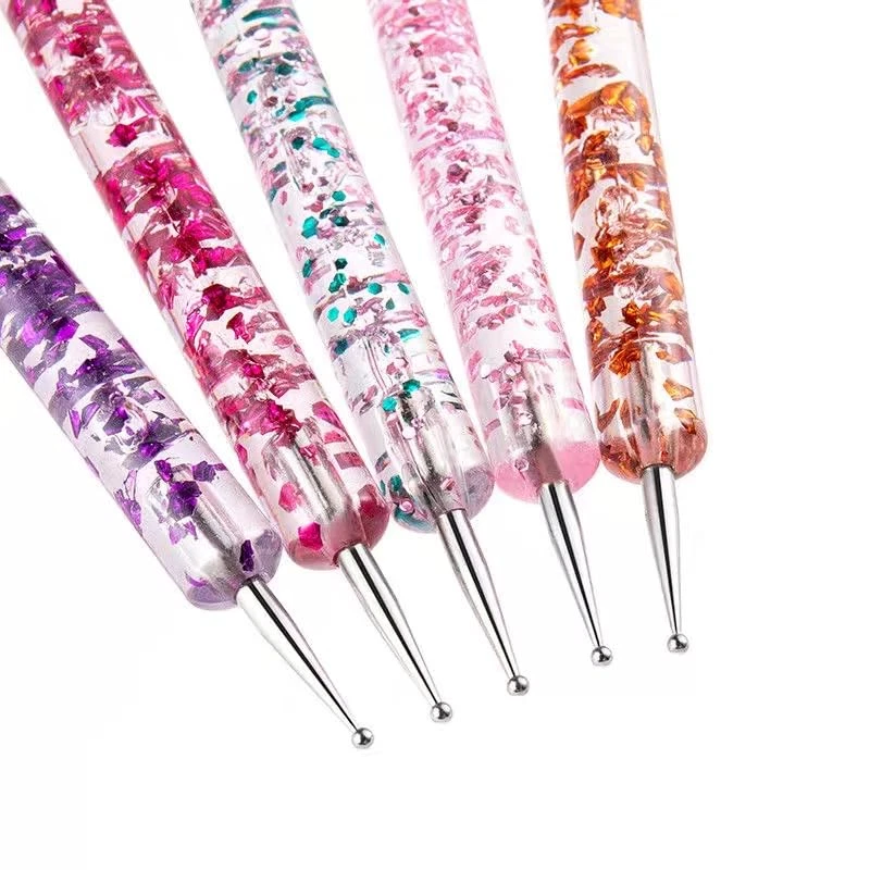 Nail Dotting Tools 10 Pc Kit – 5 Double-End Dotting Tools & 5 Nail Art Brushes - Image 3 of 4