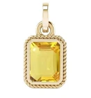 7.25 Ratti 6.50 Carat Yellow Sapphire Pukhraj Gold Plated Gemstone Pendant Certi
