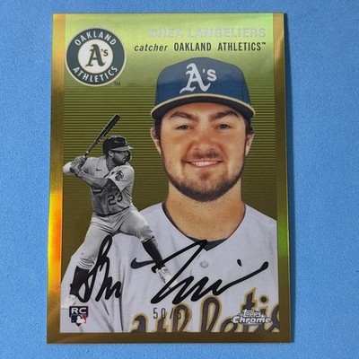 2023 Topps Chrome Platinum - Shea Langeliers 50/50 Gold Ref  #5 LAST ON PRINT RC