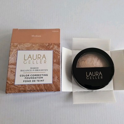Laura Geller MEDIUM Baked Balance n Brighten Color Correcting Foundation 9g Neu in OVP