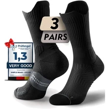 Large Women's Coolmax Compression Running Crew Socks - Odor Resistant & Durable