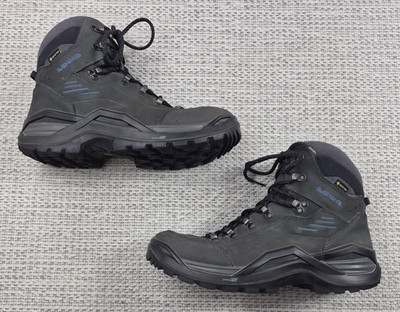 LOWA Renegade Evo GTX Mid Boots Mens Size 8.5 Gray Nubuck Gore-Tex Vibram Hiking